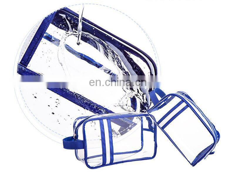 Travel transparent PVC contracted personalized cosmetic bag