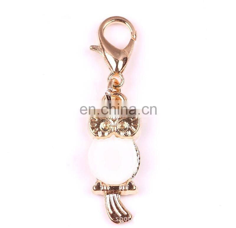 Metal enamel bottle keychain lobster clasps keyring with colorful crystal coke keychain for bag accessories