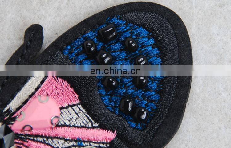 Hot Sale sequin beaded patches butterfly applique