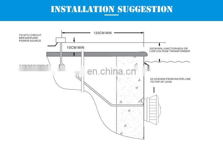 Competitive Price Swimming Pool 7.5W IP68 Underwater Halogen Light
