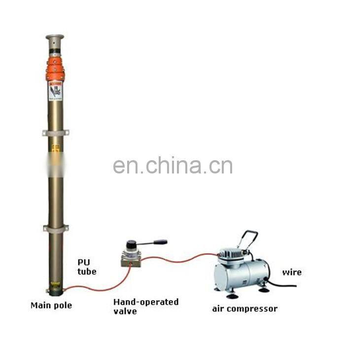 10m light weight aluminum telescopic mast flag pole antenna pole