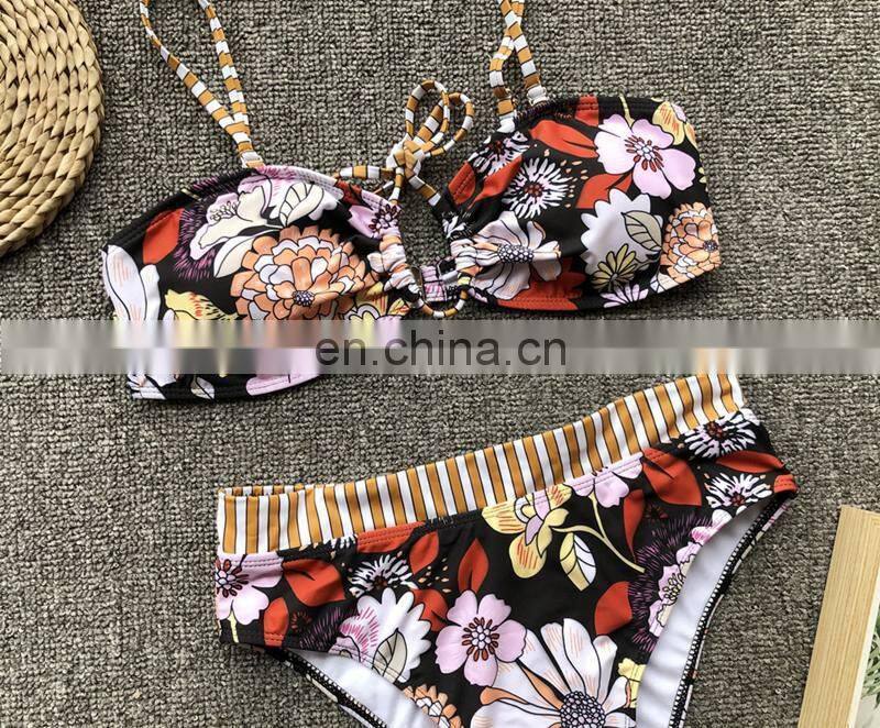 Bikini 2019 women split bikiniS speed selling sexy bandage print swimsuit swim suit swimwear women