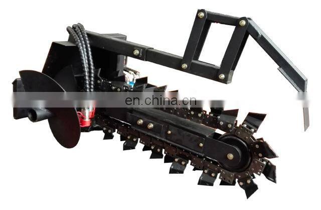 23hp 800mm trench depth garden skid steer mini digging trencher