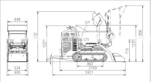 CE certificated construction machinery, self-loading dumper