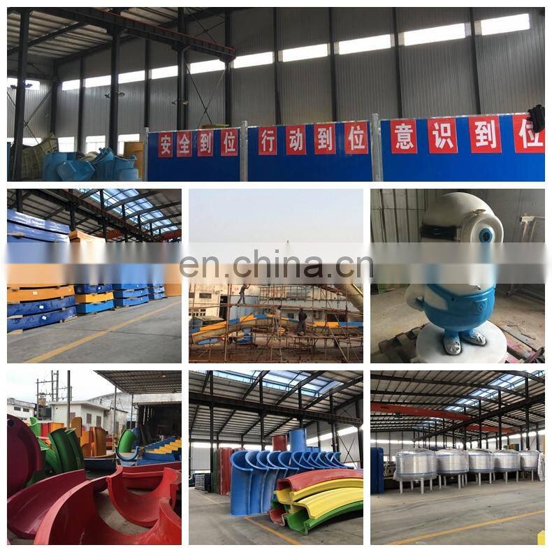 Fiberglass Water Slide 11-18M Platform Height With Swimming Pool Water Park Equipment