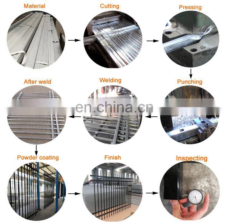 Top sale powder coated modern steel grills fence design philippines steel fence panel