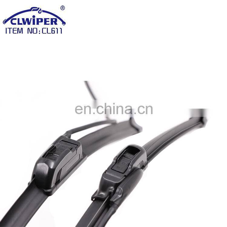Windshield wiper inserts replacement size blades with nozzle and pipe water jet wiper blade