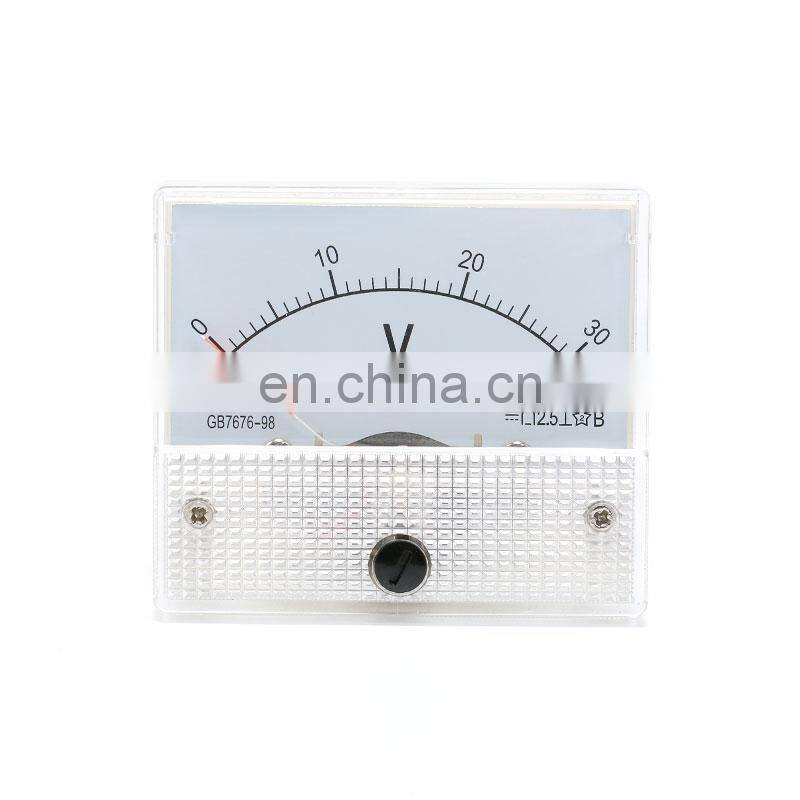 DC Analog Pointer Voltage Meter Panel 5V 10V 15V 20V 30V 50V 100V 200V 300V Gauge Voltage Mechanical Voltage Meters