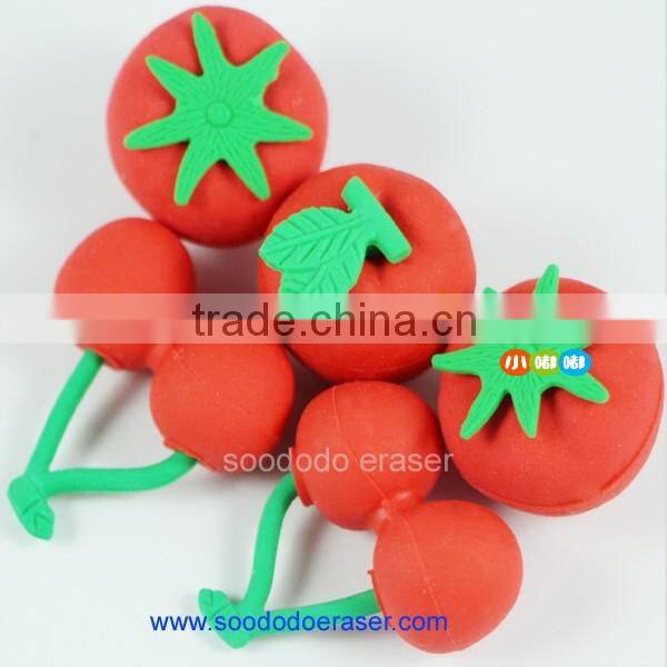 Funny Promotional Red Tomato Shaped Eraser