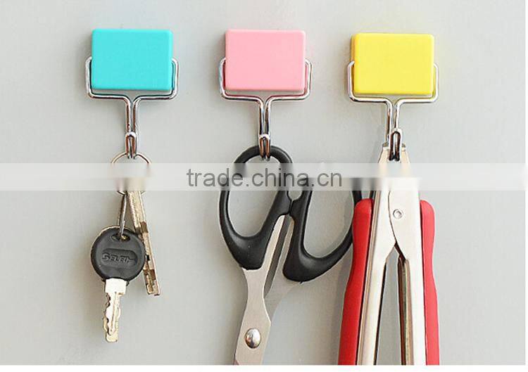 Powerhouse Yellow Pink Blue Color Metal Door Magnet Hook