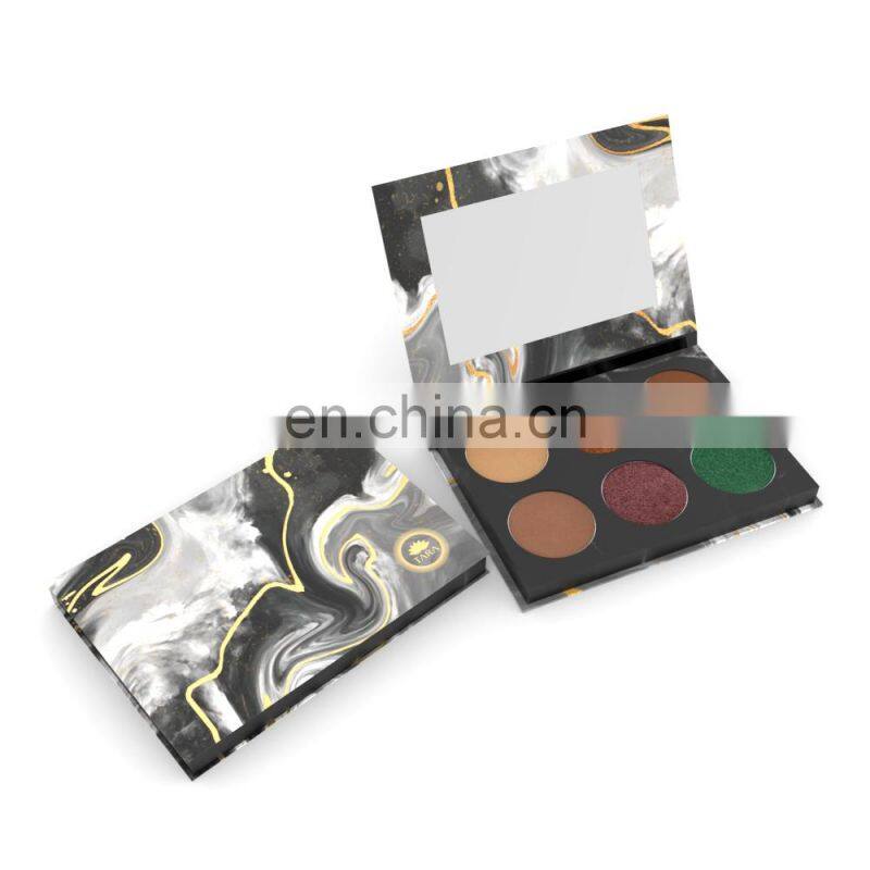 2022 New Fashion Make Up Shadow Cosmetics Empty Packaging Cardboard Box With Mirror Oem