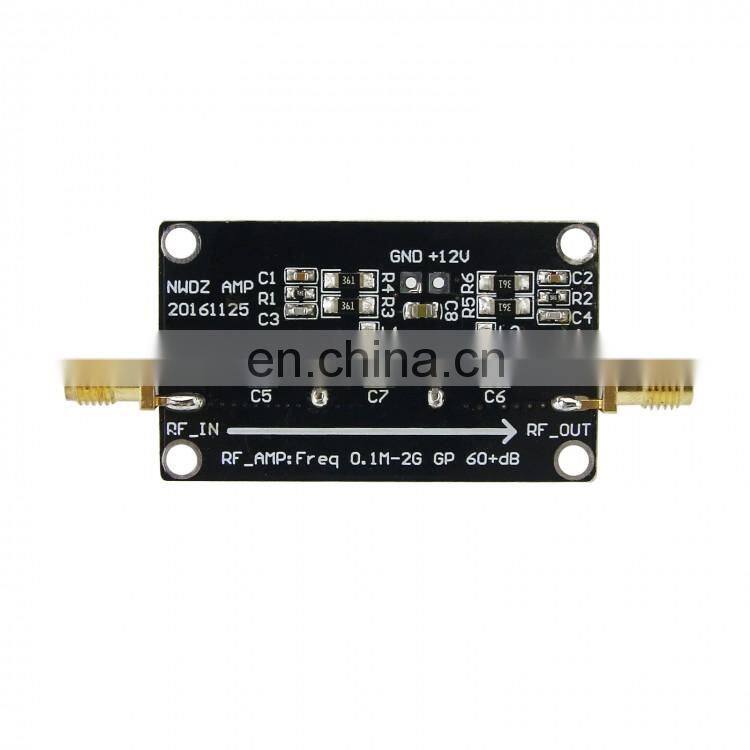 LNA 0.1M-2G Gain 60DB Two-Stage Amplification Professinal Audio RF Wideband Amplifier Module