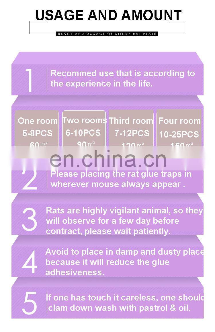 Factory wholesale high quality adhesive sticky rat new types mall mouse trap