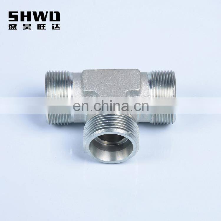 1CM  Metric Thread Male 60 degree Cone Seat Straight hydraulic Fitting For Pipe Seal Connection