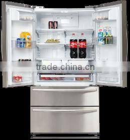 French door side by side refrigerator with ice maker