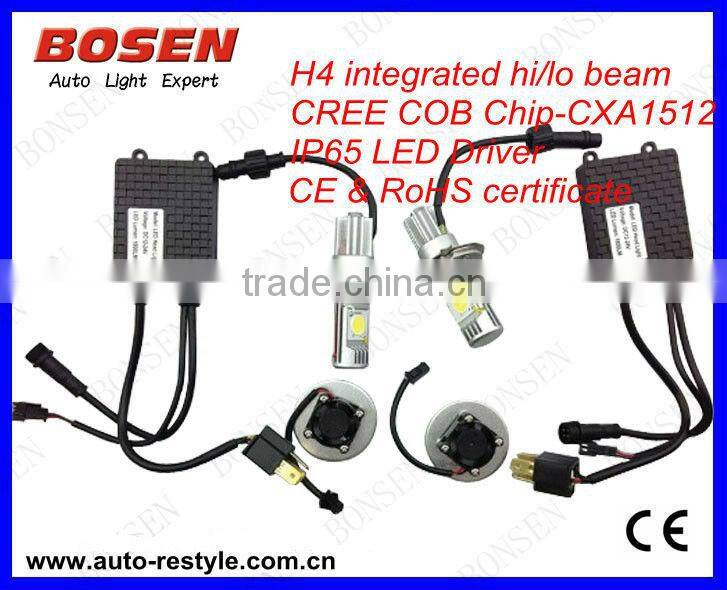 2013 newnest 50W 3600 Lumen H4 LED Headlight 12v-24v 50w CREE chip led headlight
