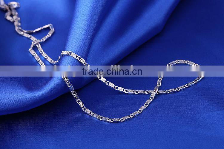 Cheap Price Fashion Rhodium Plated Wholesale Bulk Jewelry Chain Necklace