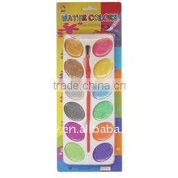 8 COLORS OVAL METALLIC DAMP DRY WITH A PAINTBRUSH WATER COLOR NON-TOXIC