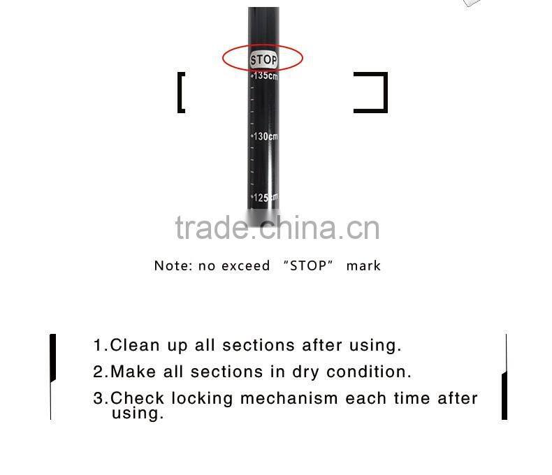 Telescopic Mountaineering Quick Lock Trekking Poles With Cork Handle