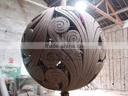 Large Outdoor Cooper Metal Ball Sculpture