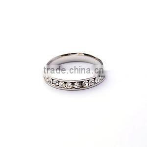 Best selling valentine gifts beautiful silver pave diamond thin rings