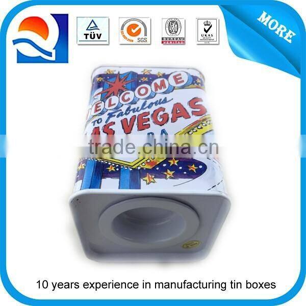 Cheap storage square tin coin bank