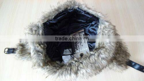 fake fur custom leather trapper hat winter