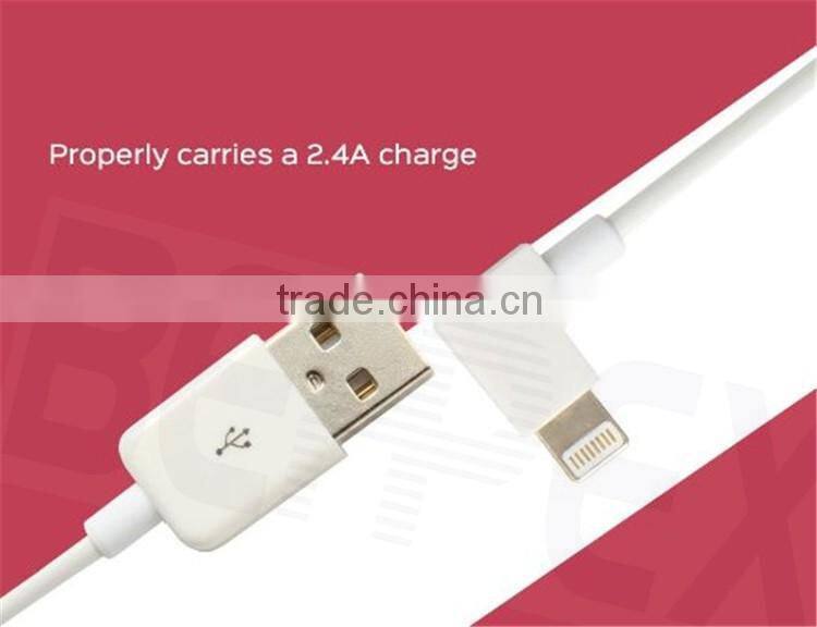 90 Degree MFI 8 Pin Male Data Multi Charge USB Cable