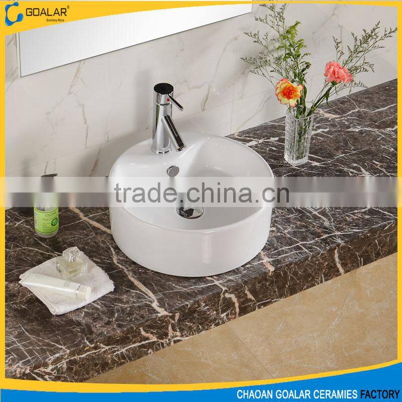 Hot round white ceramic art basin/water sink