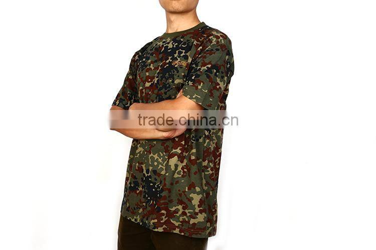 China new design custom wholesale OEM Service unisex o-neck camouflage t shirt