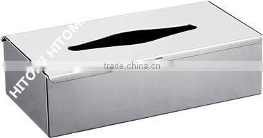 Stainless steel desktop tissue box table paper box