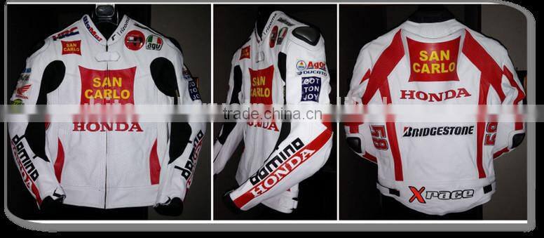 Men Motorbike Leather Jacket/Motorcycle Biker Jacket For Men/Racing wear