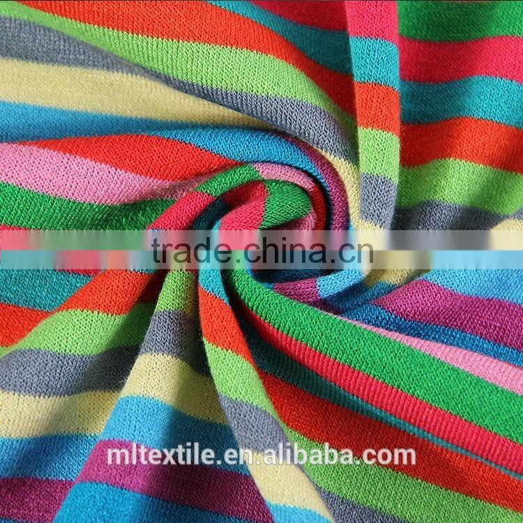 Yarn-dyed TR striped fabric knitting fabric T-shirt/fleece fabric/fabric spot wholesale autumn and winter
