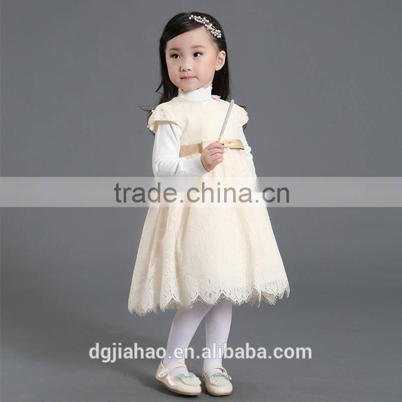 Wholesale best-selling short sleeve embroidery lace clothes girls fancy dress