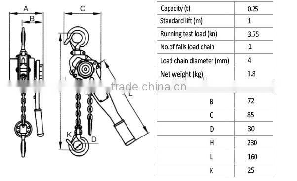 Mini 0.25 T with CE Proved Atv Hoist