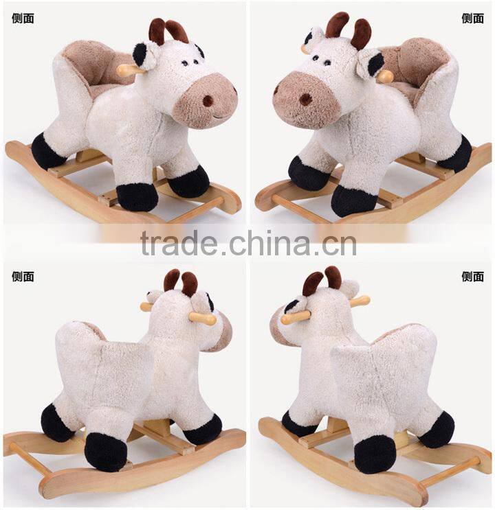 2015 Newest rocking toy plush sheep rocking chair toy for kids