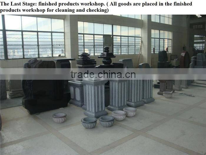 European style book shape granite tombstone