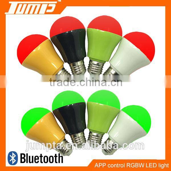 Factory sale smartphone control dimmable multicolor E27 bluetooth smart led bulb