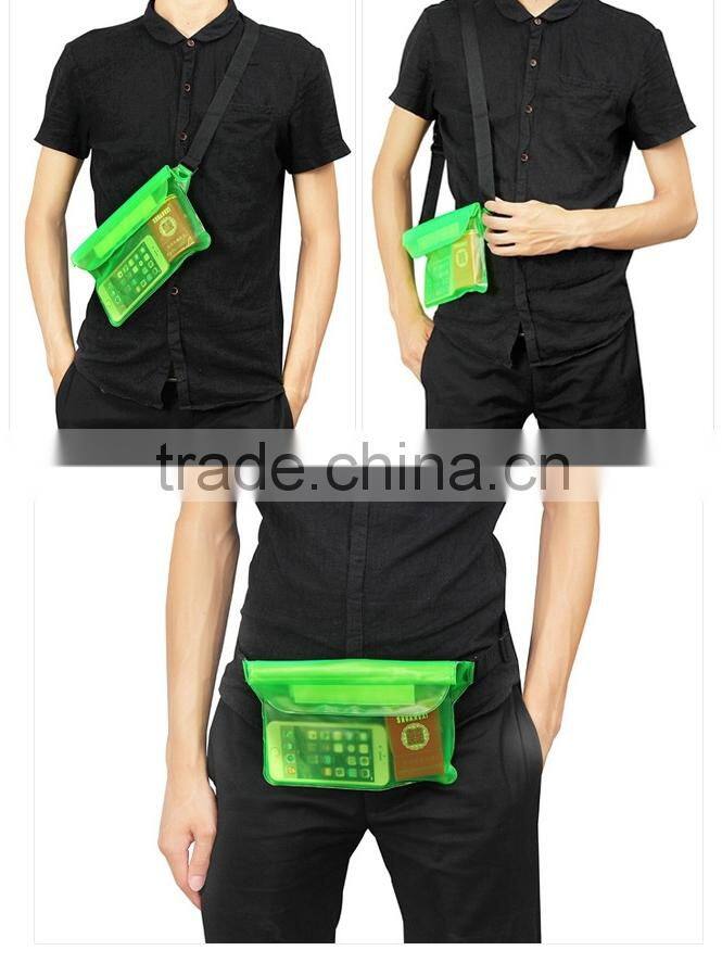 Outdoor swimming drifting PVC waterproof waist pouch