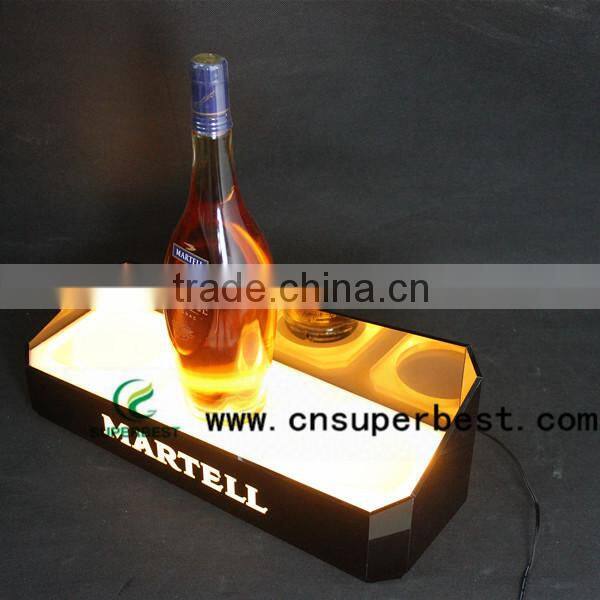 customize light up acrylic bottle wine display