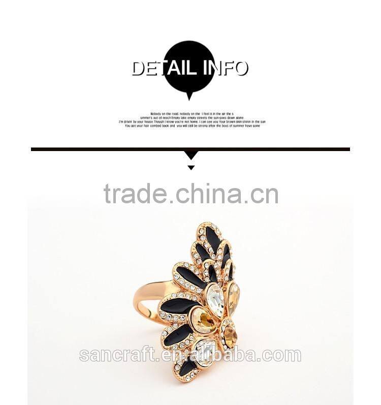 Exaggerated kundan ladies finger gold design fashion ring finger rings photos