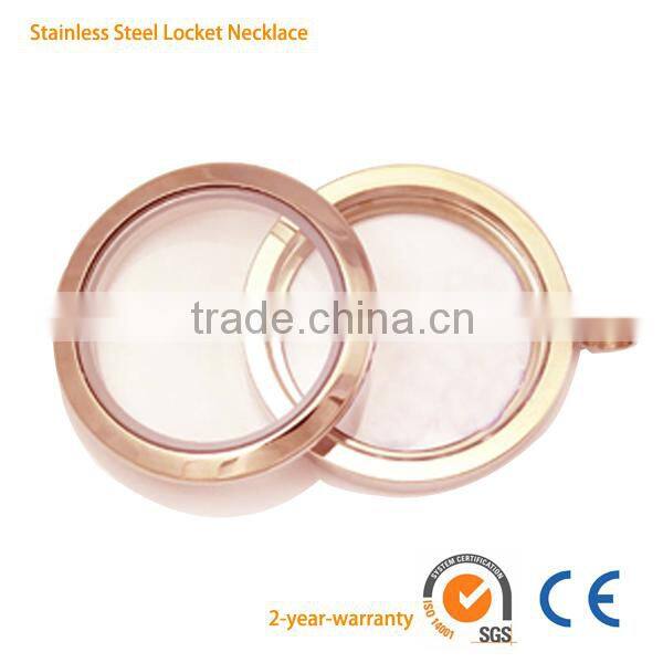 Stainless steel fashion magnetic locket coin necklace