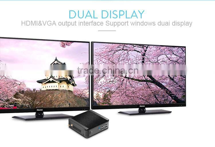 XCY Celeron Mini Computer J1800 2.41GHz Dual Core Windows10 Barebone Desktop PC With 5*USB+1*RJ45 Black Aluminium Alloy Case
