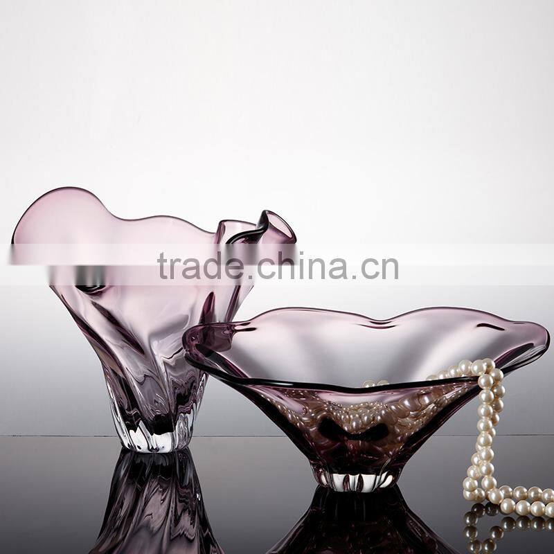 Promotion High-quality Purple crystal glass plate