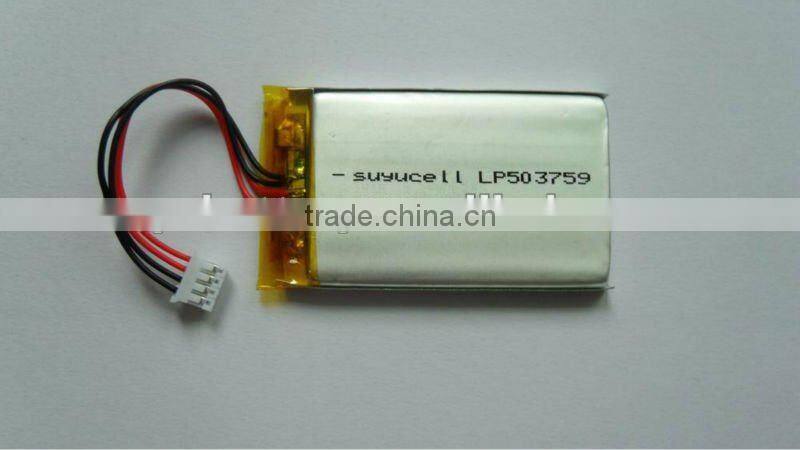 li-polymer battery 3.7v with 230mah Use for GPS, Portable DVD, PDA