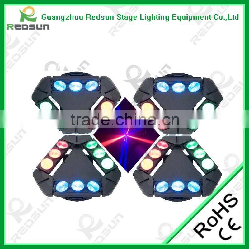 LED 3*3 spider light 8pcs*10w RGBW 4IN1profesional stage /party/club/party/christmas/house concert dj moving head spider light