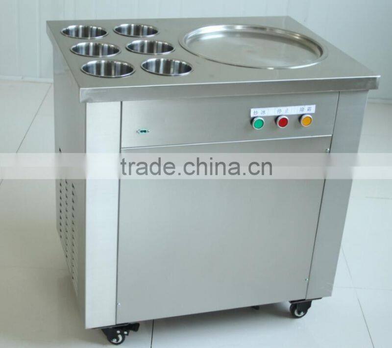 Fry ice cream roll machine