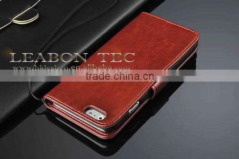 new Alibaba China Supplier Leather Wallet Case for Mobile Phone