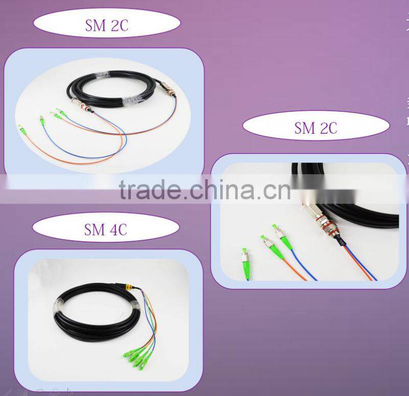 FTTH Outdoor LC 4Core Waterproof Quad Fiber Optic Patch Cord