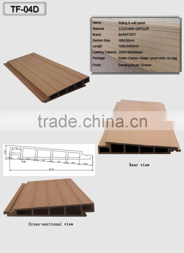 JFCG Brand Ecological WPC Material Outdoor Cladding wood plastic cladding